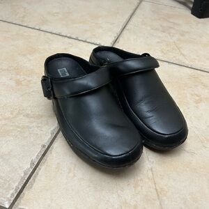 Fitflop Black Leather Mules